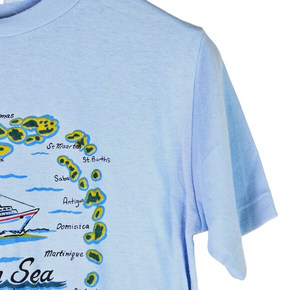 Vintage 1970's Shell Seekers Caribbean Sea Ultra Soft Single Stitch Tee, XL - Picture 5 of 8